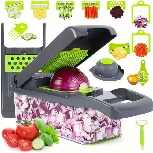 16 in 1 multifunctional vegetable chopper handle, food grinder, vegetable slicer, vegetable slicer, kitchen supplies slicer, peeler