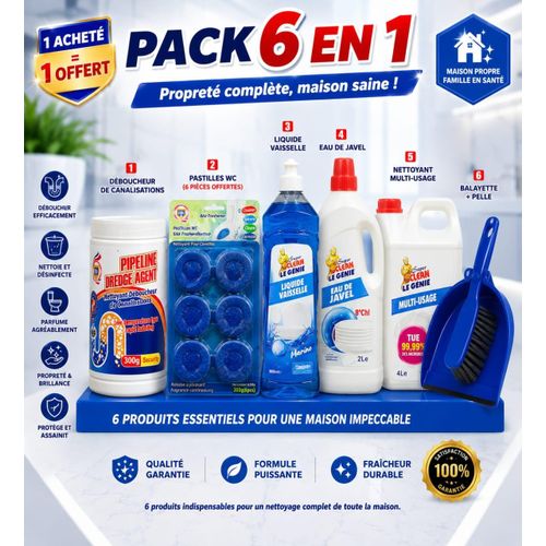 Pack de nettoyage maison 6-en-1 – Entretien complet