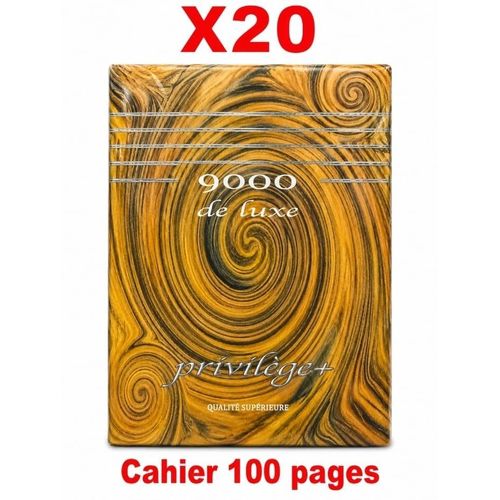 Cahier de 100 pages (Lot de 20) divers couleurs