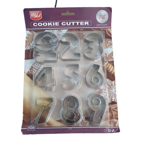 Kit De Moule À Cake Chiffré 10 Pièces - Inox