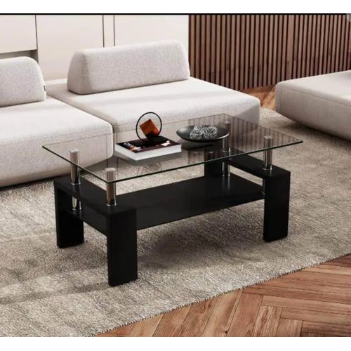 Table Central Vitré L 100x L 60x H 40 Cm