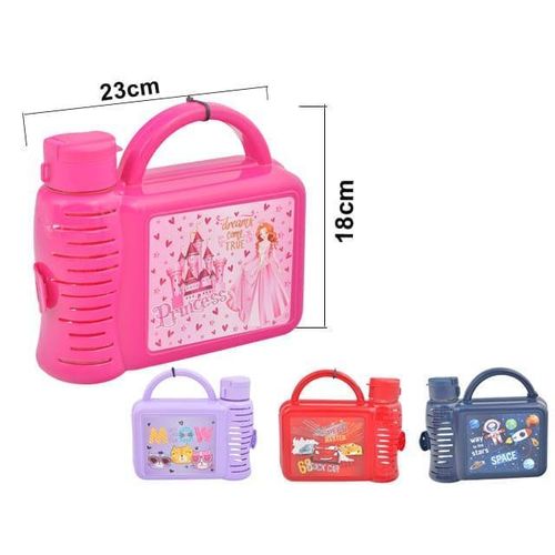 Boîte à lunch RoyalFord avec bouteille d’eau pour enfants - lunch box - gourde enfant - boîte à lunch en plastique parfaite pour les écoles - multicolore