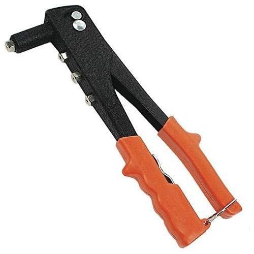 Pince à Riveter Manuelle Professionnelle – Pince à Rivets Aveugles Pop avec 4 Buses Interchangeables – Outil d’Assemblage et Fixation Haute Résistance pour Tôlerie, Gouttières, Carrosserie et Rénovation – Noir et Orange