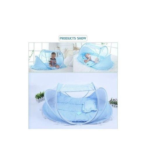 Matelas Avec Moustiquaire - Pour Bebe - 0-8 Mois - Bleu nj