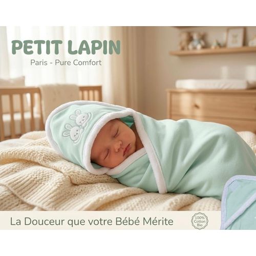 Couverture Bébé à Capuche Douce et Confortable