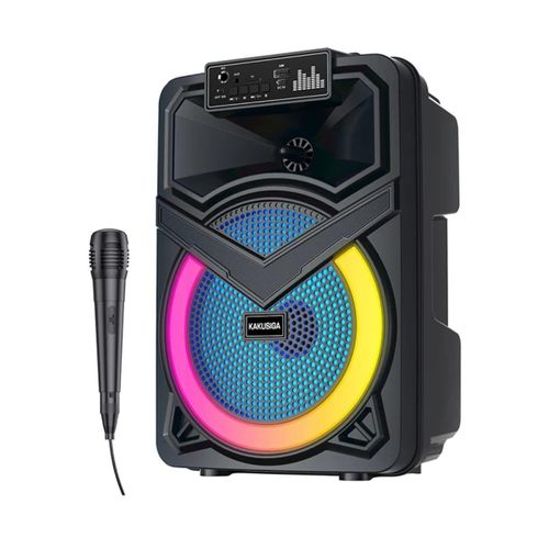 Haut-parleur Bluetooth portable avec microphone – Enceinte karaoké LED