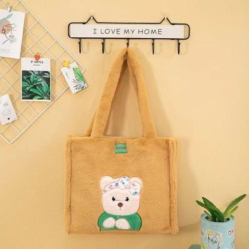Sac à bandoulière dessin animé en peluche douce et confortable sac322810-5