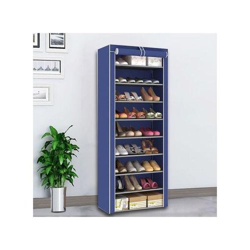 Etagère A Chaussures _ 10 Compartiment _ BLEU