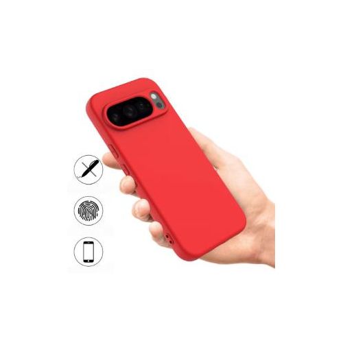 Coque en silicone compatible Google Pixel 10 - Rouge