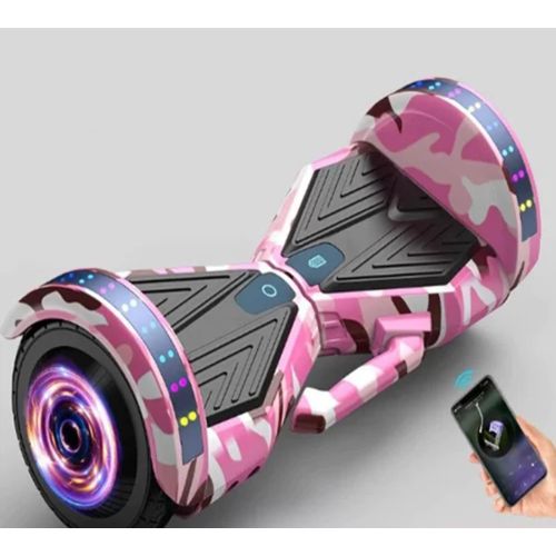 Hoverboard-mp3 Music Bluetooth lumineux 8 Pouces + Kit De Protection Genouillères Coudières