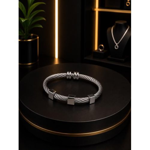 Bracelet de bijoux pour hommes de style Europe et Amérique, 12mm*22cm - Argent