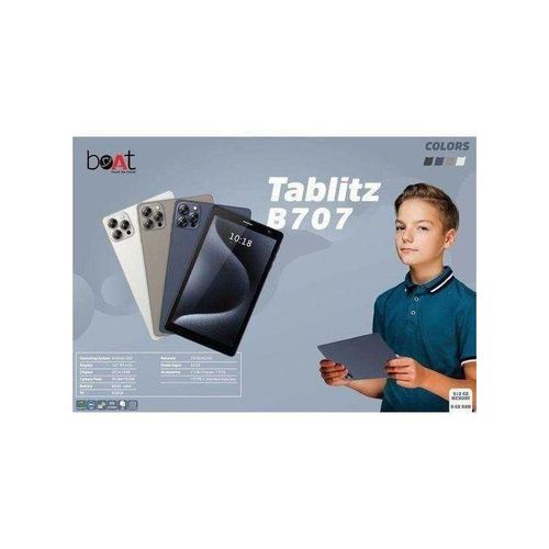 Tablette tactile générique BOAT 707, 7 pouces, Android 13 avec 512 Go de ROM, 8 Go de RAM Wi-Fi avec SIM