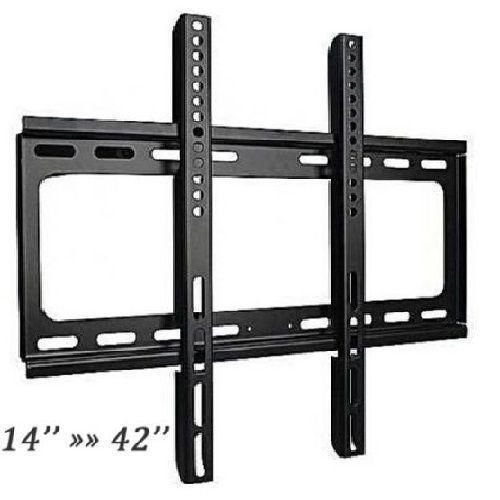 Support Mural TV Fixe - Pour Écrans 14" à 42" - Universel VESA 200x200mm - Kit Fixation Complet (Charge Max 25 kg)