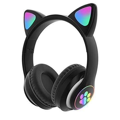 Casque Bluetooth Sans Fil Pour Enfants Avec Oreilles De Chat Et Lumière LED
