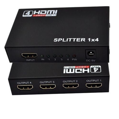 4 Port HDMI Splitter 1X4 3D&full HD1080P Répartiteur HDMI 4 ports Distributeur HDMI 1X4 HDMI 1 entrée 4 sorties 3D et Full HD 1080P