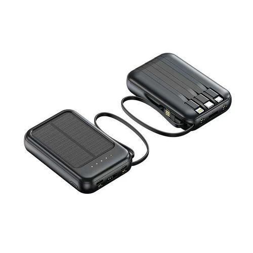 Batterie Externe Solaire Portable – Grande Capacité Avec Câbles Intégrés