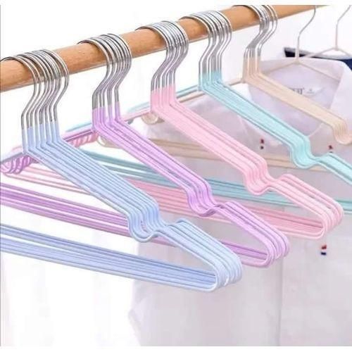 20 Cintres En Métal Plastifié - Cintre Large - cintres penderie - Multicolore