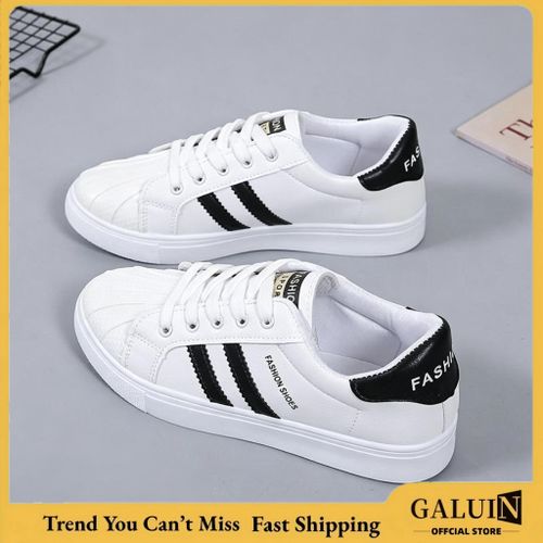 Chaussures de sport et chaussures décontractées pour femmes en cuir PU respirant