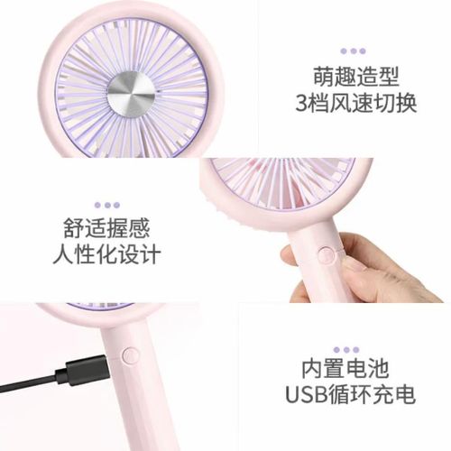 Mini Ventilateur Portable Rechargeable – Ventilateur Main & Bureau 2 en 1