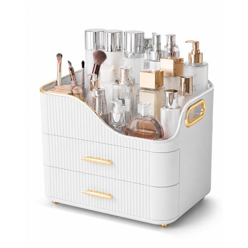 Boîte de Rangement Multifonctionnelle pour Maquillage – Organisateur 3 Niveaux avec Tiroirs