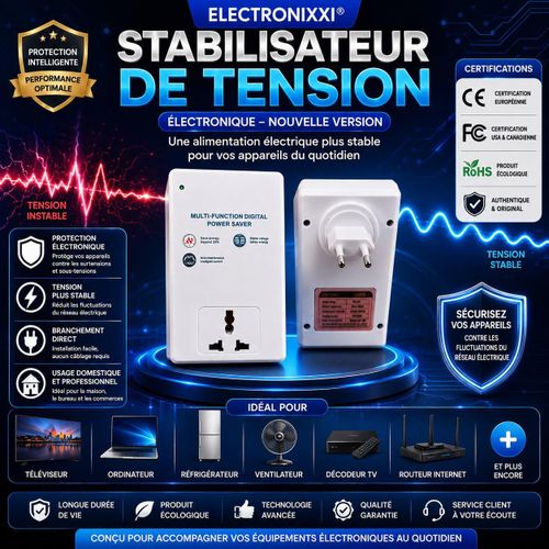 Stabilisateur Régulateur Parasurtenseur Digital Protecteur De Tension Multifonction