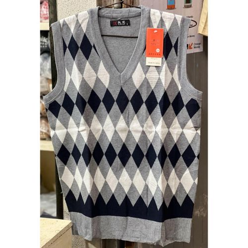 Pull tricoté pour homme Printemps Automne Pull décontracté sans manches Col en V