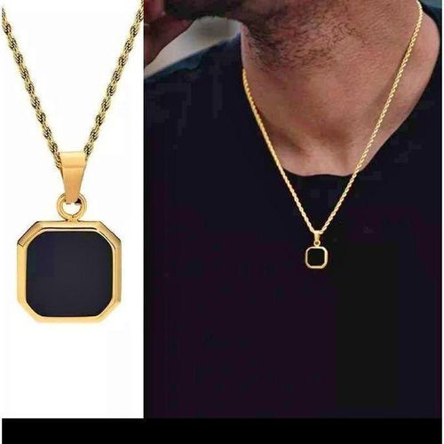 Collier pour hommes avec pendentif croix en acier inoxydable incrusté de bijoux