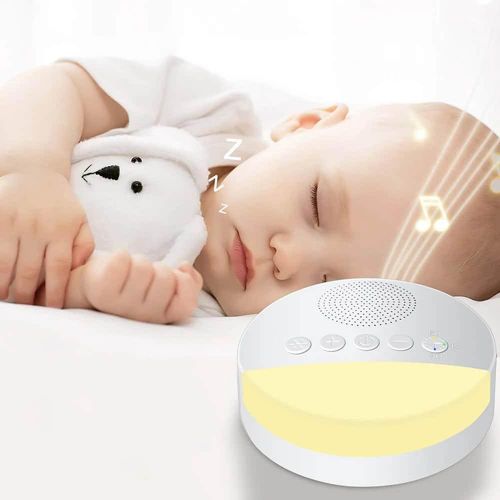 Machine à Bruit Blanc pour Bébé et Adulte – Veilleuse LED Intégrée, Sons Apaisants pour le Sommeil et Minuteur Automatique