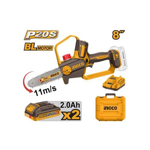 SCIE A CHAINE SANS FILS 20V/8+2BAT 2AH+CHARG+MLTT CGSLI20882
