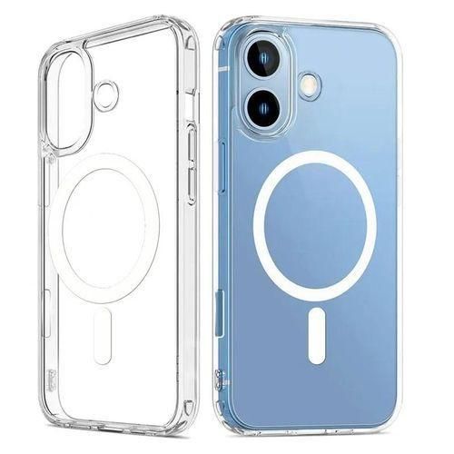 Coque Magsafe Compatible IPhone 16 Avec 1 Antichoc - Transparent