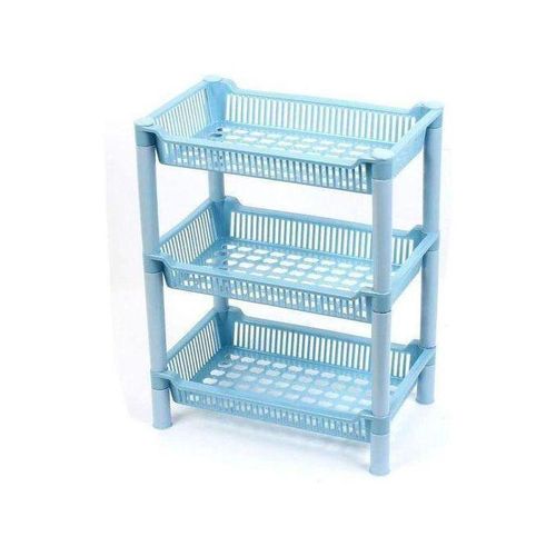 Chic Étagère De Rangement Rectangulaire En Plastique à 3 Niveaux