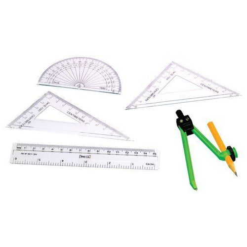 Giga offre pour vous ensemble géométrique avec des stylos offert bleu rouge vert noir