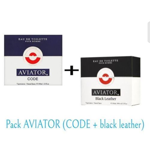 PACK AVIATOR CODE + BLACK LEATHER Eau de Toilette intense homme bonne senteur et bon sillage note excellente