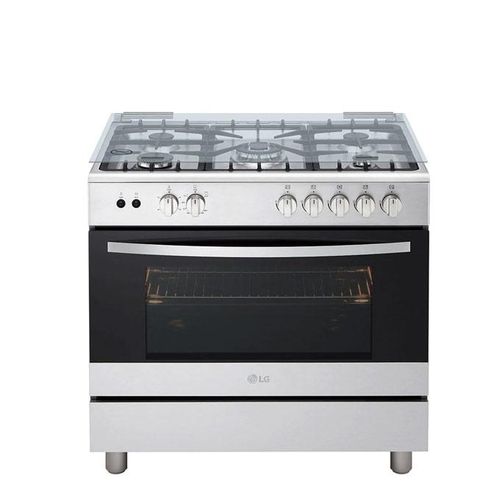 Cuisinière à Gaz 5 Feux 90 Cm - Sécurité Totale - Système De Chauffage Combiné - Rôtissoire
