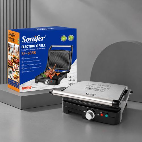 Grill Électrique – 1800W Cuisson Rapide et Pratique