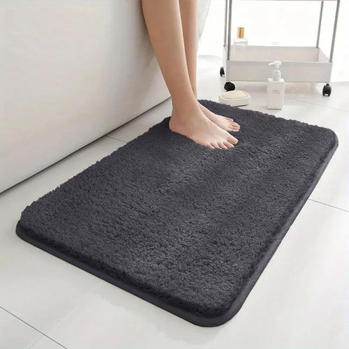 40cm*60cm Tapis de plancher de salle de bain super absorbent d'eau Tapis de bain antidérapant Tapis de bain Tapis de plancher de cheveux longs Tapis de porte de chambre