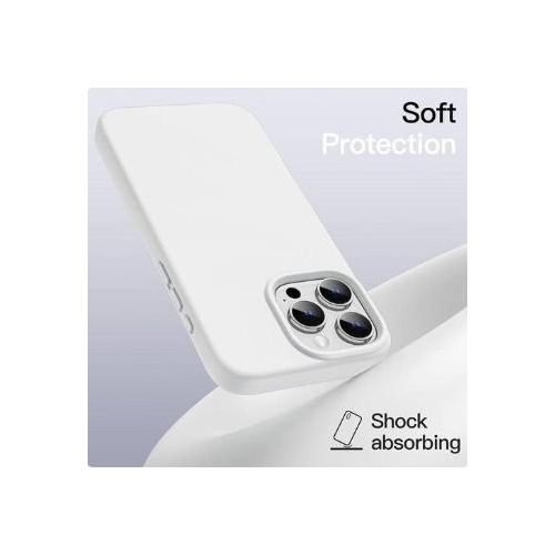 Coque En Silicone compatible Pour Iphone 15 Pro - BLANC
