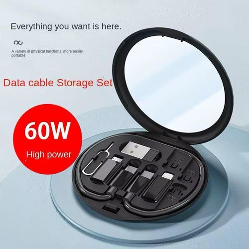 Kit 8-en-1 de Charge & Connexion – 60W Fast Charge (Couleur : Noir)