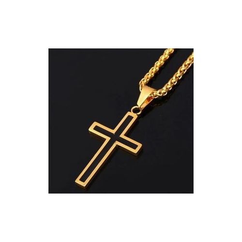 Chaîne En Acier Inoxydable Croix Or Ffdc