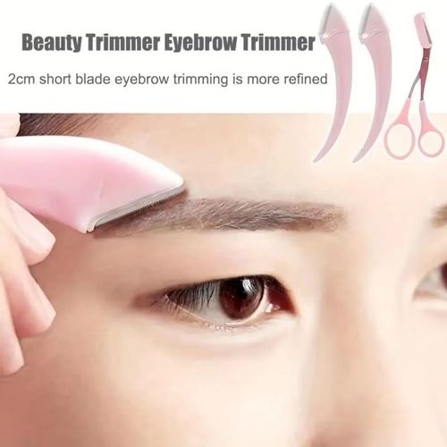 Kit de tonte des sourcils, coupe-sourcils courbé avec peigne, outils de beauté pratiques et faciles pour débutants.