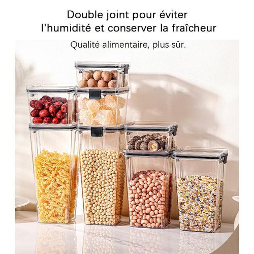 Boîtes de rangement hermétiques de qualité alimentaire de haute qualité, boîtes de rangement de cuisine, peuvent stocker des épices et d'autres ingrédients dans un ensemble de cinq pièces