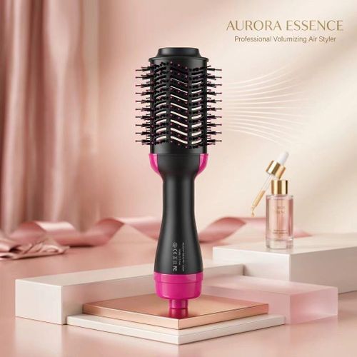 Coiffeur à air volumisant professionnel, brosse-sèche-cheveux 2-en-1 pour lissage et bouclage