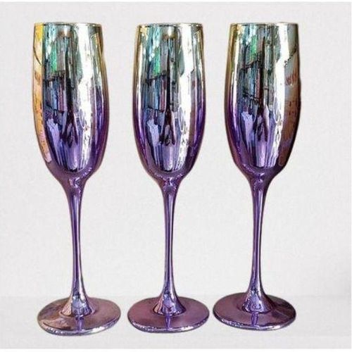 Magnifique Lots De 6 Verres De Champagn De Table Colorés - Coupe Pour Le Vin