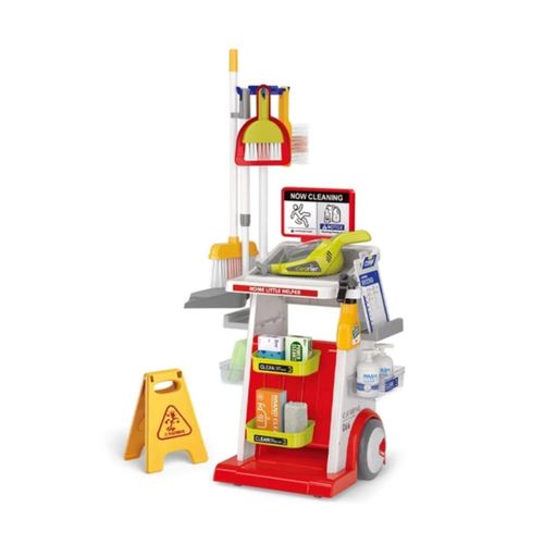 Chariot de Nettoyage pour Enfant – Kit Ménage Jouet avec Balai, Pelle et Accessoires