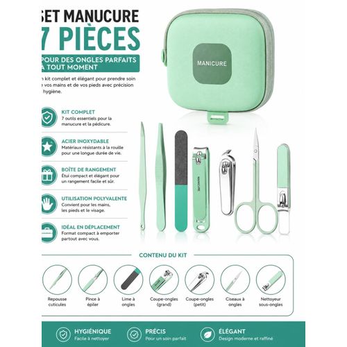 Kit de Manucure 7 Pièces – Étui Portable