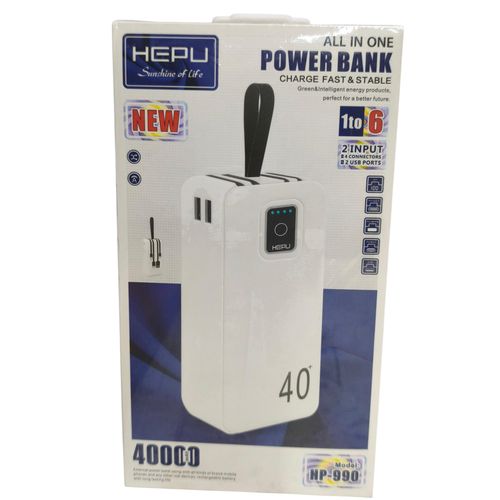 Power Bank HEPU HP-990 - 40 000 mAh - Charge Rapide & Stable