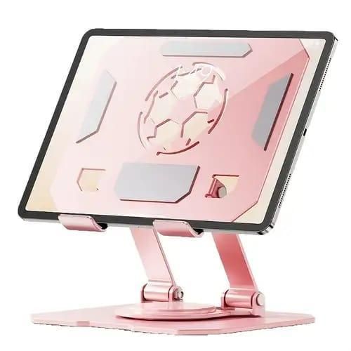 Support pliable et rotatif en métal pour tablettes et téléphones - Support de bureau portable pour smartphones et tablettes