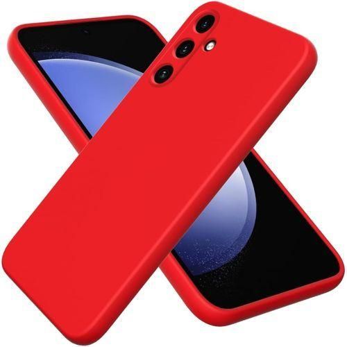 Coque Silicone Compatible Samsung A14 AVEC ANTICHOC- ROUGE