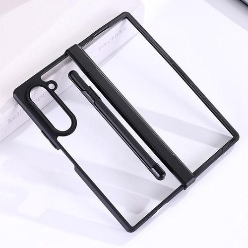 Etui de protection transparent antichoc compatible Samsung Galaxy Z Fold 5 5G avec S Pen - Transparent
