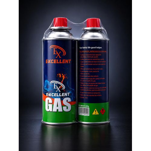 Lot de 2 Cartouches de Gaz Butane EXCELLENT GAS – 220g